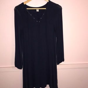 Navy Blue T - Shirt Dress